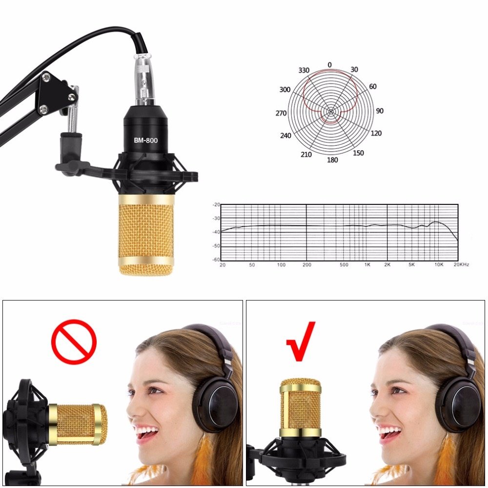 מיקרופון קונדנסר מקצועי להקלטת אולפן