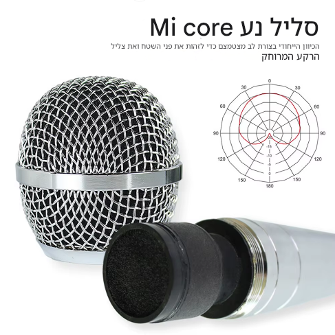 6 | קנה עכשיו את כל בו מיוזיק - מיקרופון דינמי בעיצוב מתכתי