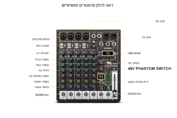 0 c1510c | קנה עכשיו את כל בו מיוזיק - מיקסר אודיו מקצועי עם 6 ערוצים