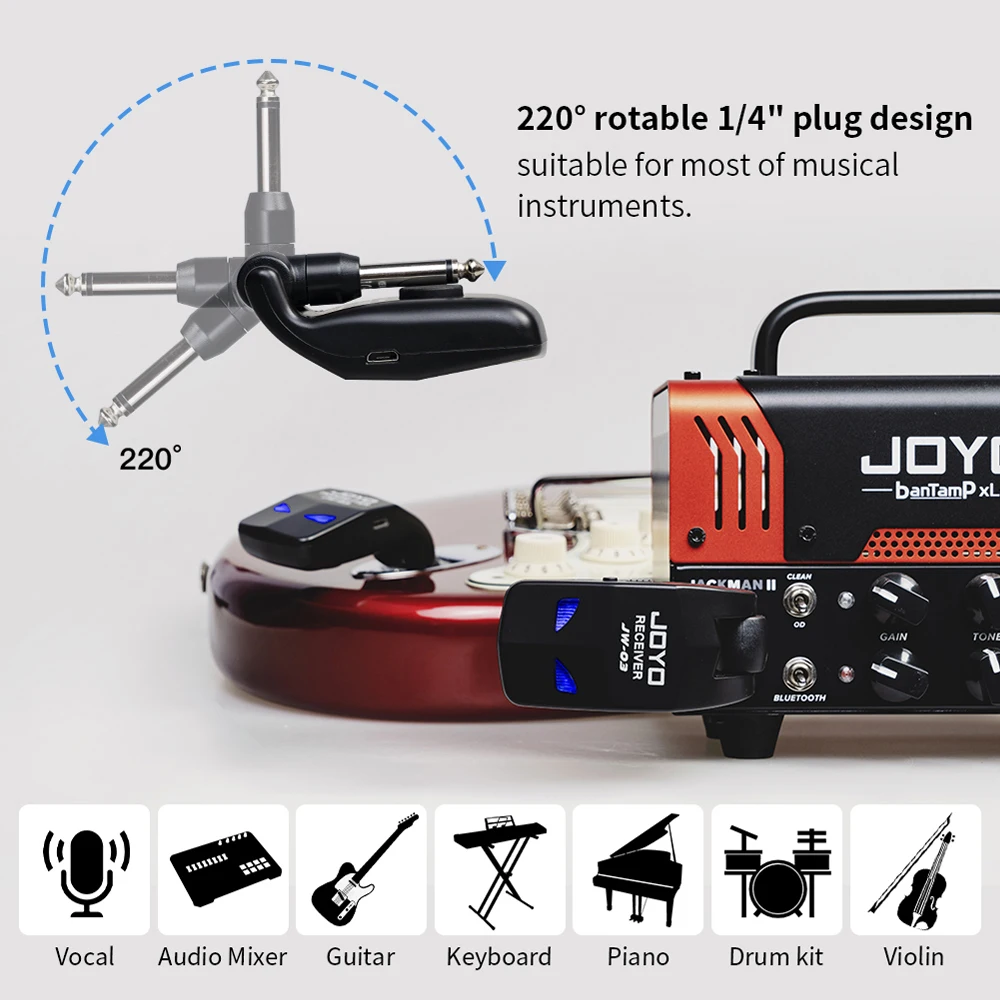 71143-hnnp4b.jpg מערכת אלחוטית JOYO JW-03 לגיטרה עם משדר ומקלט – מבט נוסף 4