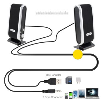 רמקול מחשב סטריאו 6 עם כניסת 3.5 מ"מ https://kolbomusic.com/usb-6w-3-5mm-speaker/ 72068 a3fply