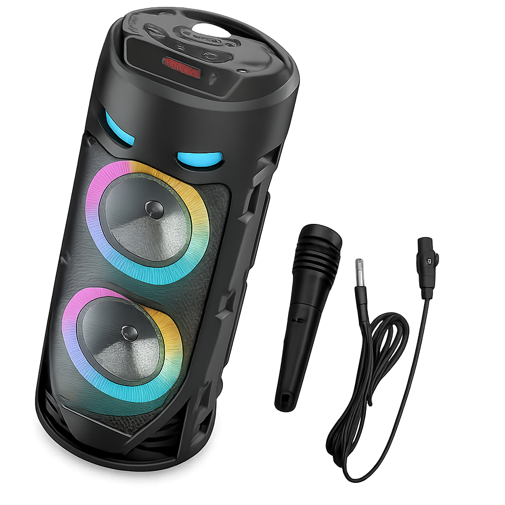 רמקול בלוטות׳ נייד עם סוללה ו-USB – תמונת מוצר נקייה רמקול בלוטות׳ נייד עם סוללה ו-USB